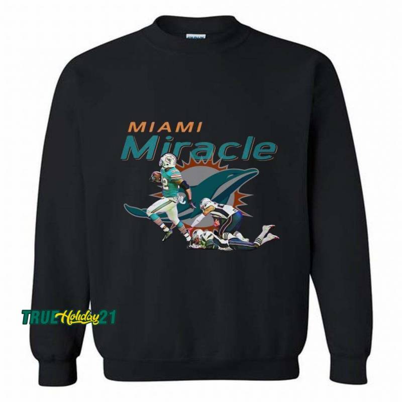 The Miami Miracle Kenyan Drake Beats The Patriots Crewneck Sweatshirt