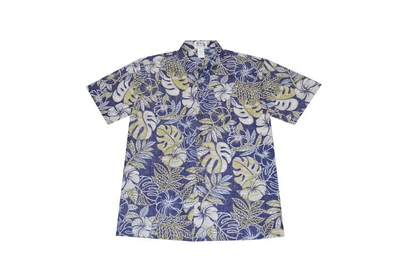 Hibiscus Blue Brown Unique Design Hawaii Shirt Ha15967