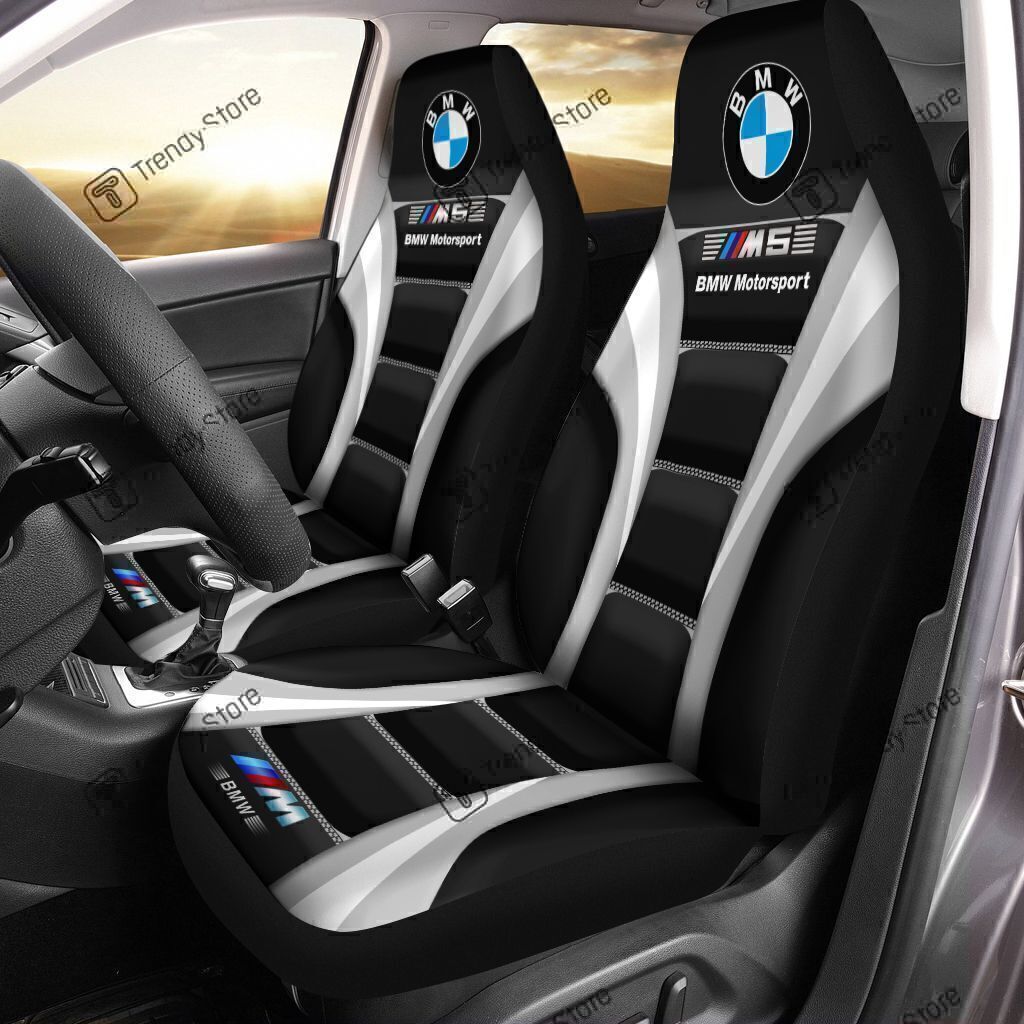 BMW M5 CAR SEAT COVER (SET OF 2) VER 1 (WHITE)