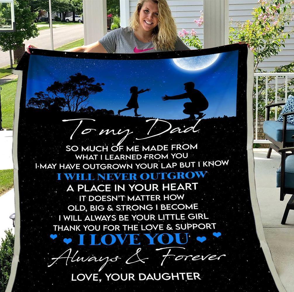 To My Dad  – Best Idea Gift For Dad, Gift For Home Decor, Gift For Family  – Fleece Blanket