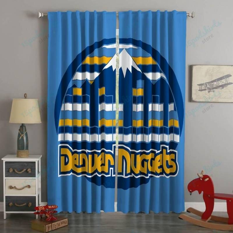 3D Printed Denver Nuggets Style Custom Living Room Curtains