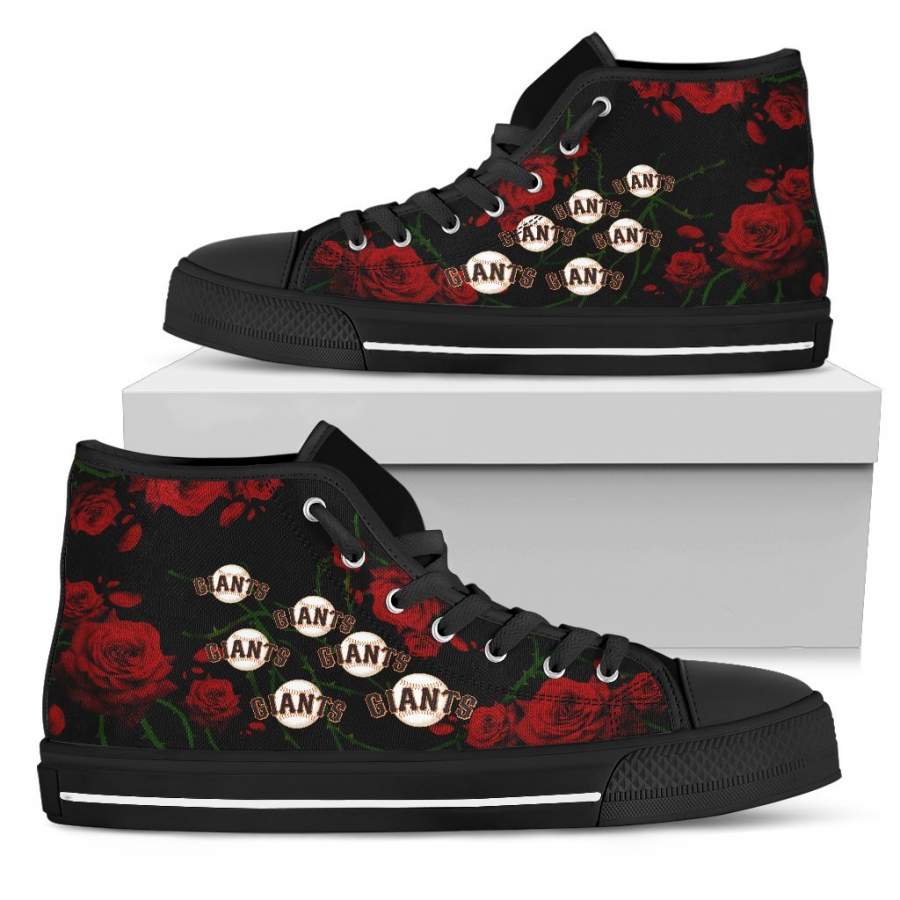 Lovely Rose Thorn Incredible San Francisco Giants High Top Shoes