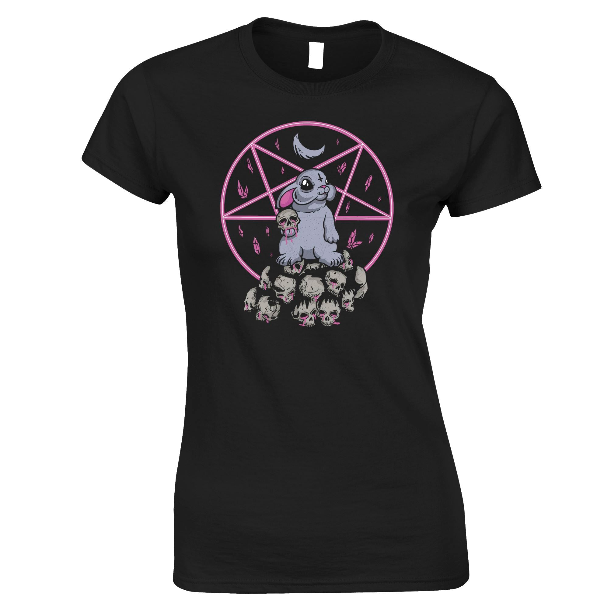 Pentagram Bunny Womens T Shirt