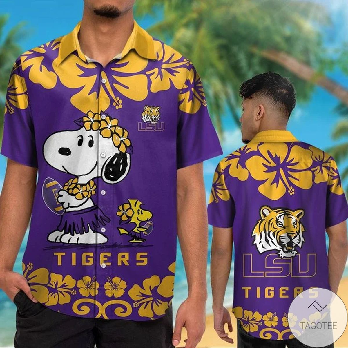 NCCA Lsu Tigers Snoopy Hawaiian Shirt