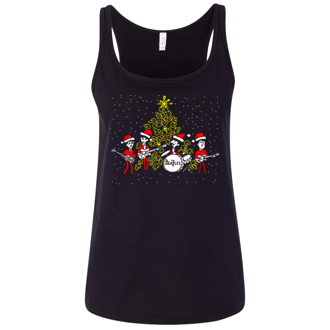 Buy The Beatles Santa Claus Christmas Shirt 6488 Bella + Canvas Ladies' Relaxed Jersey Tank