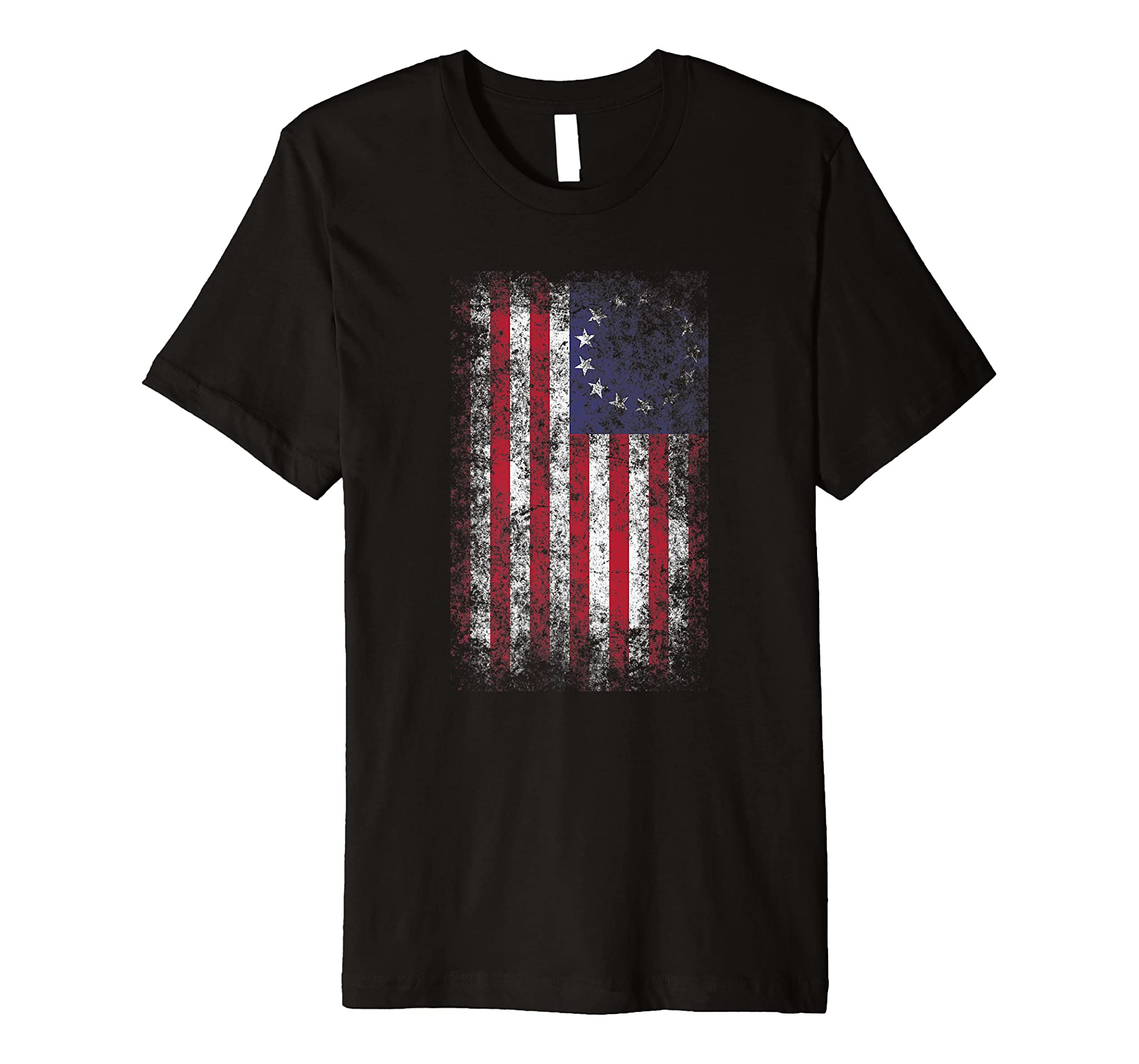 4th of July Patriotic Betsy Ross battle flag 13 colonies Premium T-Shirt