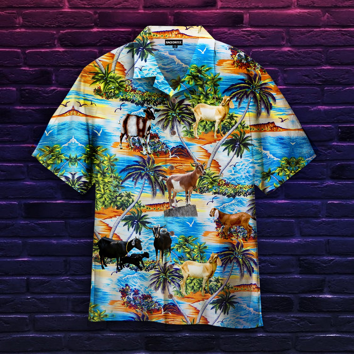 Goat On Beach Hawaii Shirt For Men Women Adult Ha55253