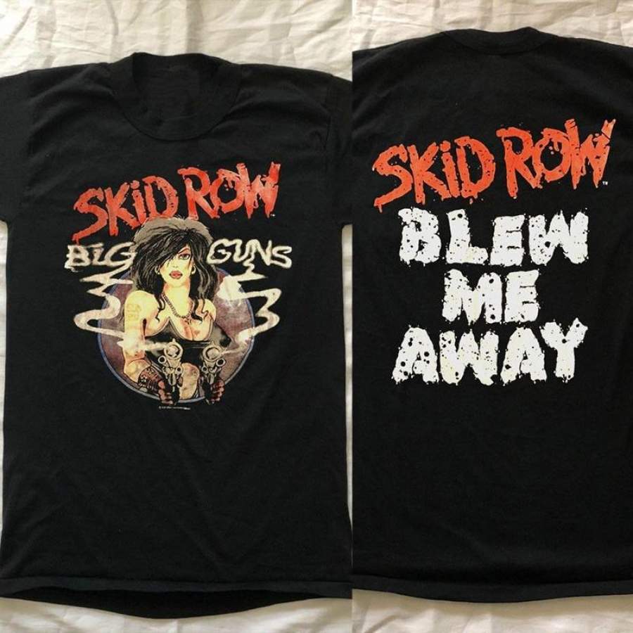 New Vtg Skid Row Shirt Big Guns 80’s T-Shirt