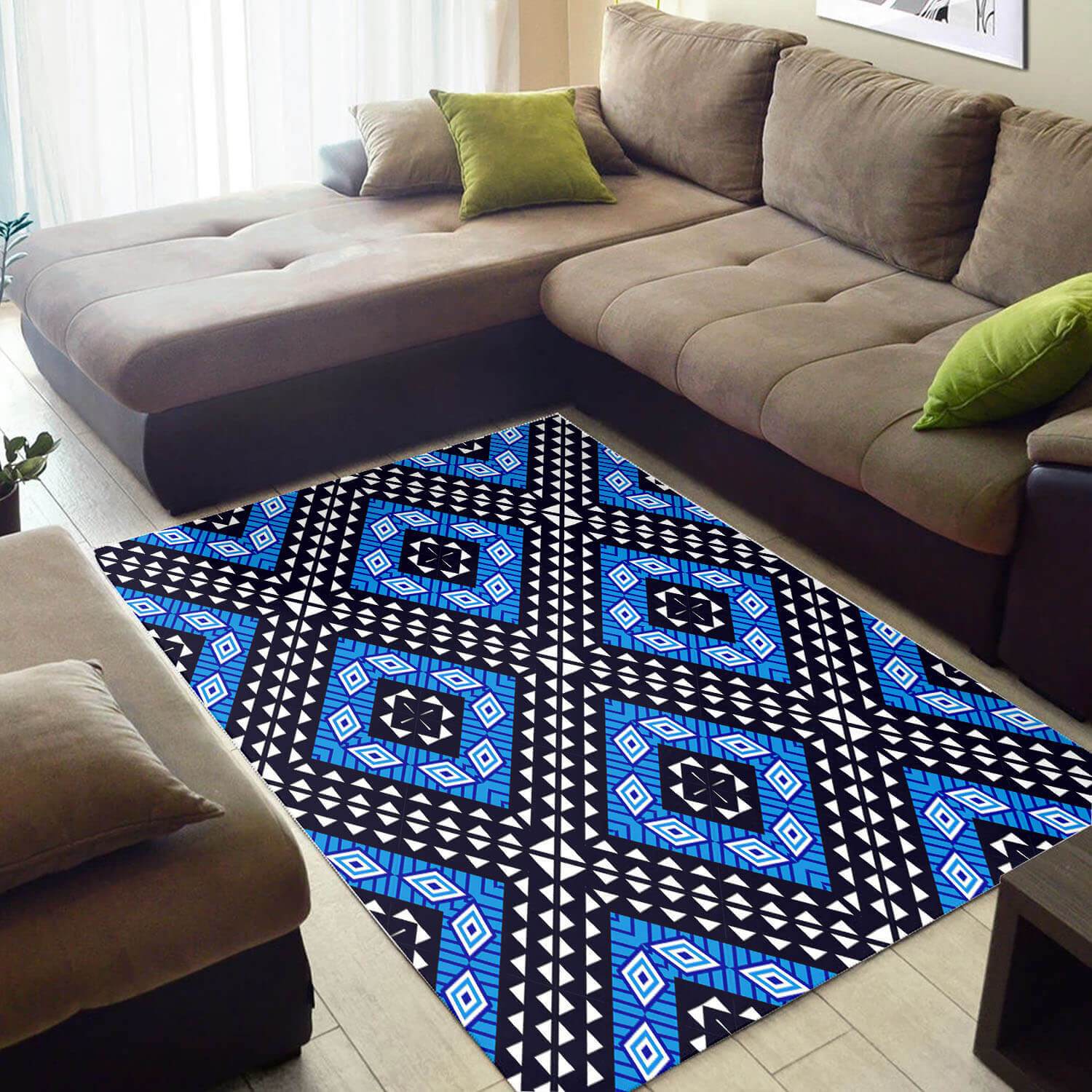 Trendy African American Rug Modern Black History Month Afrocentric Art African Design Floor Rug African Style Decor WBG3160