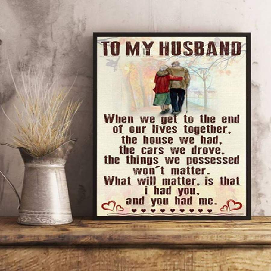 Staripy to My Husband Poster – The for You Husband – Birthday Gift