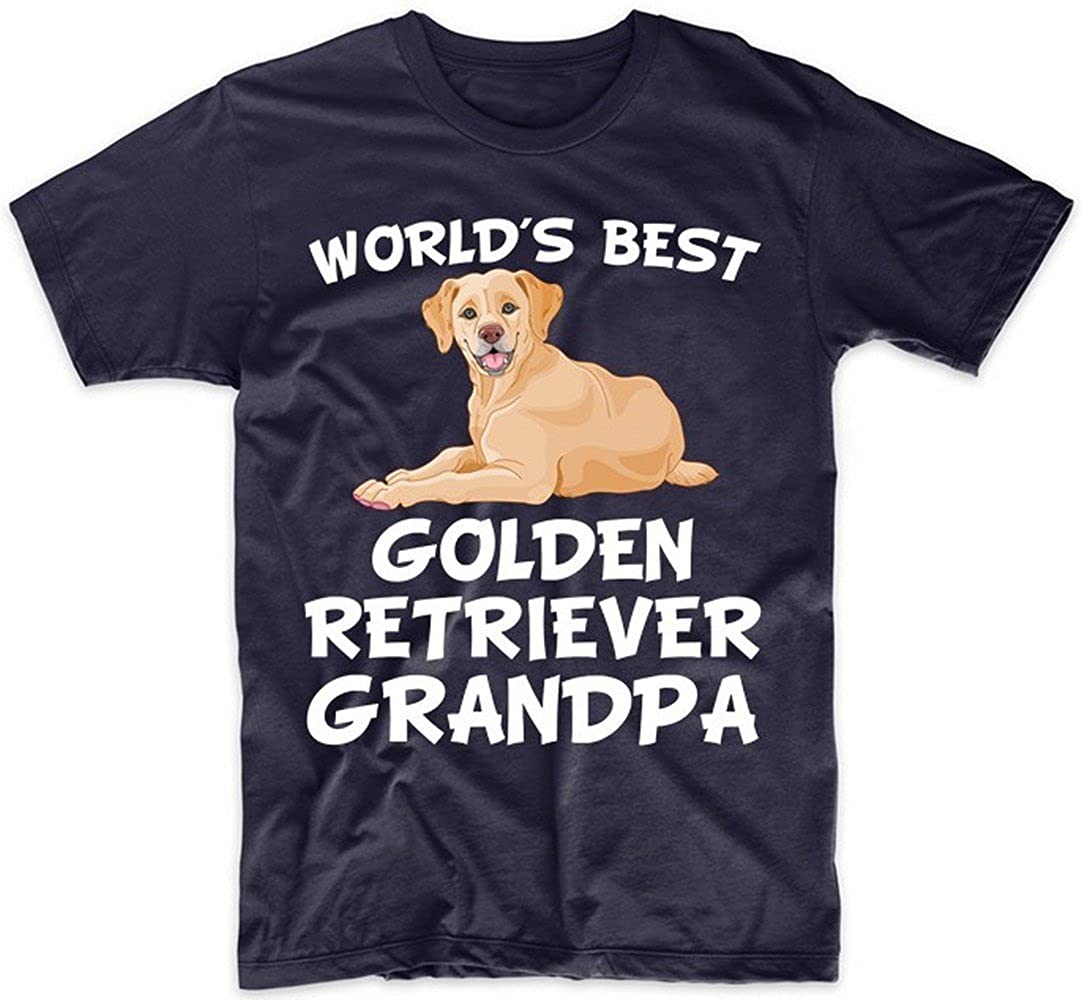 World’s Best Cute Golden Retriever Dog Grandpa Gift Men Dog Lover T shirt