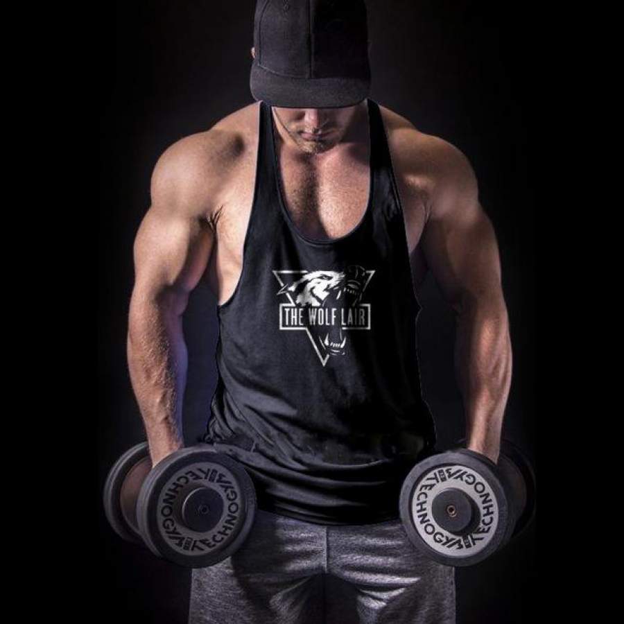 New Gyms Tank Tops Men Bodybuilding Clothes animal Fitness Men Singlet Sleeveless Cotton Workout Stringer Gyms Shirts