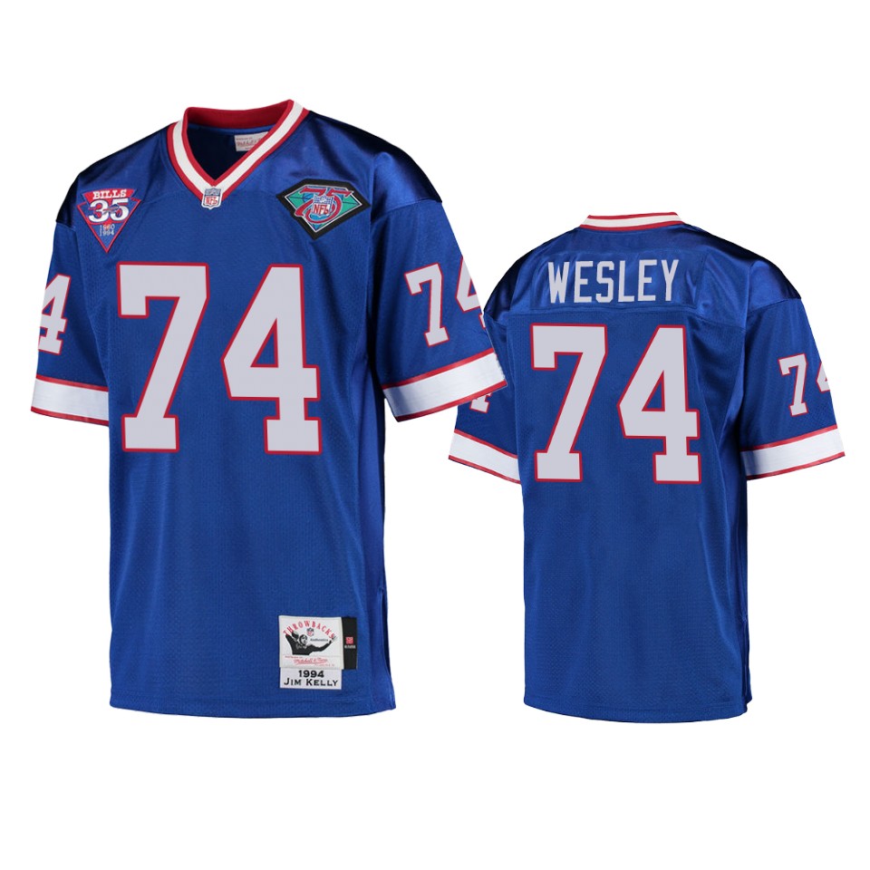 Buffalo Bills Deondre Wesley Royal Vintage Replica Jersey – Men