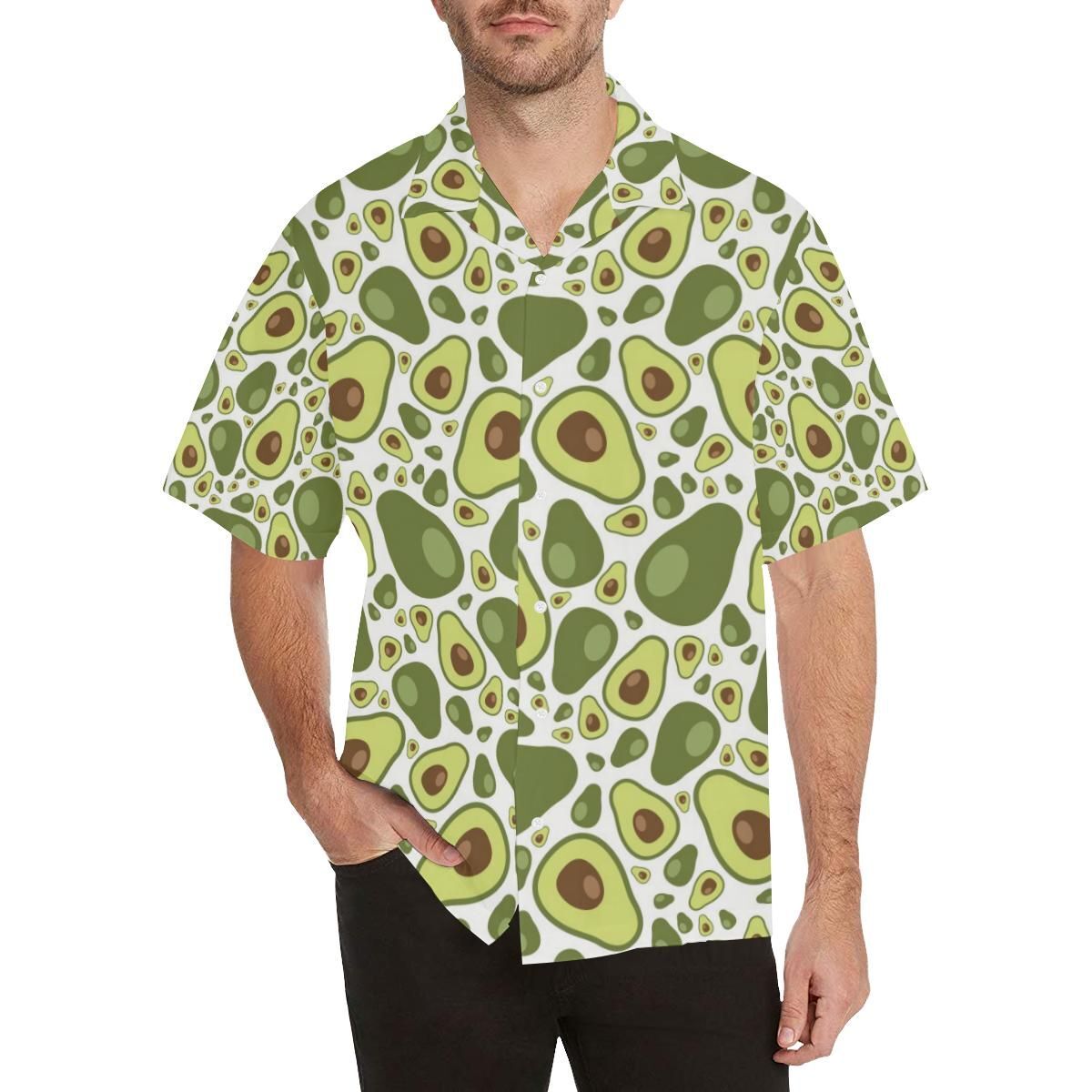 Avocado Pattern Men’S All Over Print Hawaiian Shirt