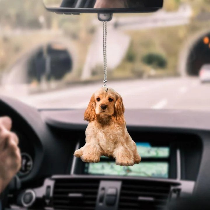 Waybackapparel American Cocker Spaniel Puppy Car Hanging Ornament