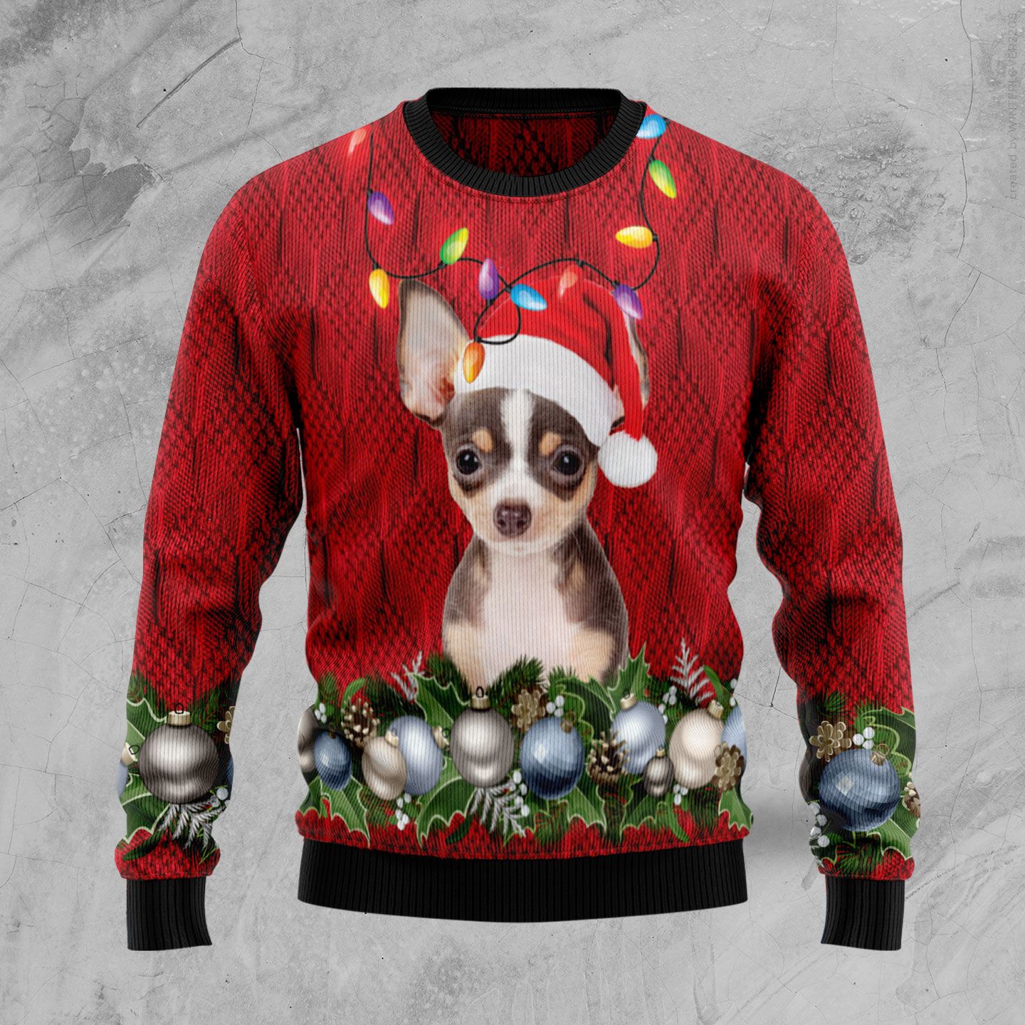 Chihuahua Christmas Beauty Ugly Christmas Sweater | For Men & Women | Adult | Us5863