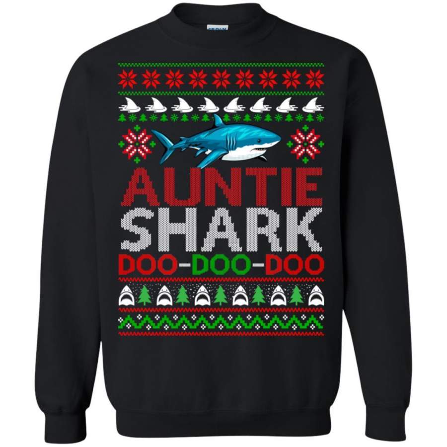 AGR Auntie shark Doo Doo Doo Christmas sweatshirt