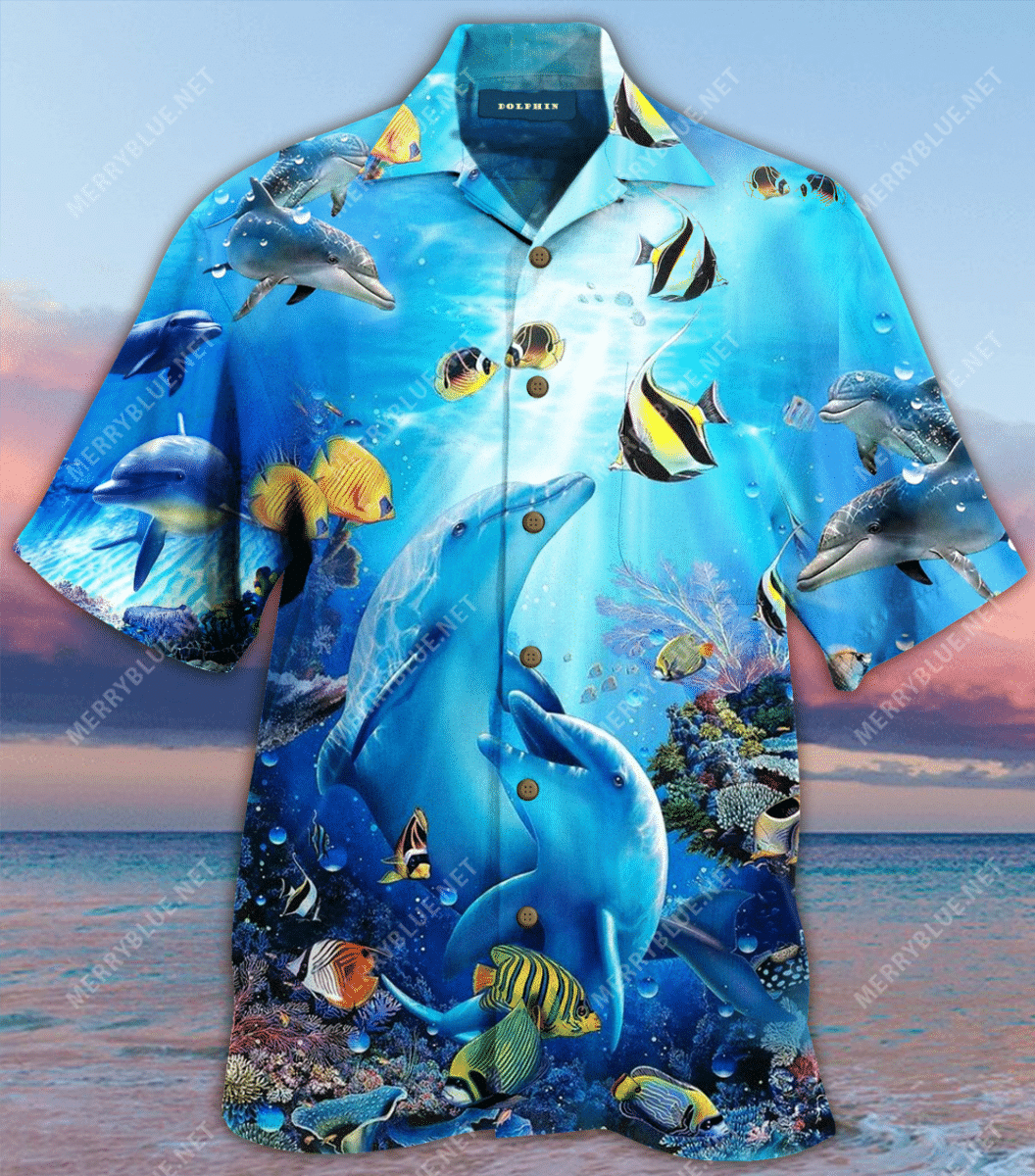 Beach Shirt Shop From 1000 Unique Amazing Dolphin Unisex Hawaiian Shirt