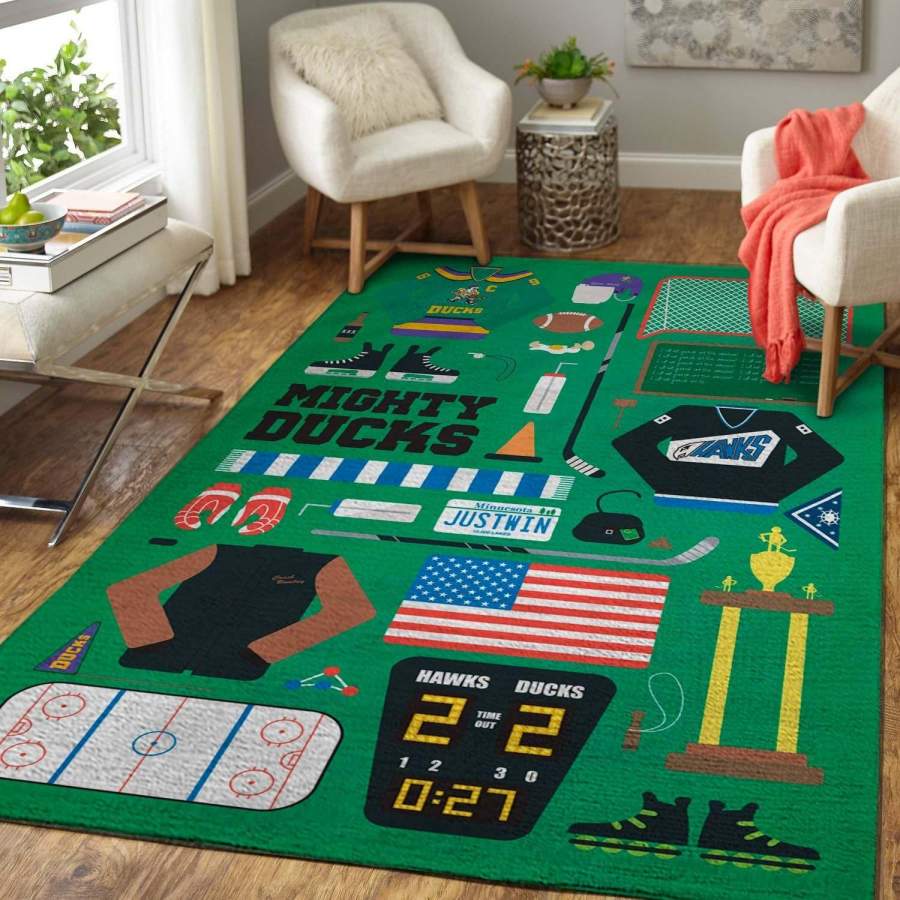 The Mighty Ducks Area Rug – Movie Home Decor – HomeBeautyUS