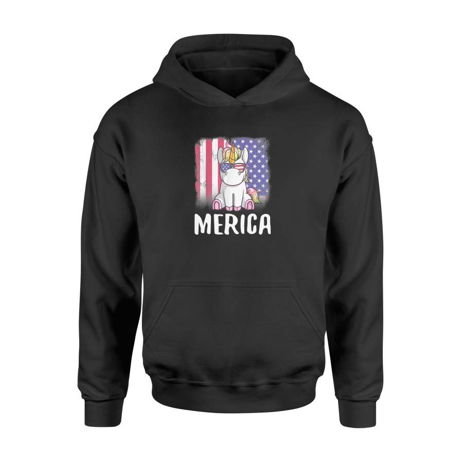 4th of July Merica Unicorn Patriotic USA Flag T-shirt – Standard Hoodie