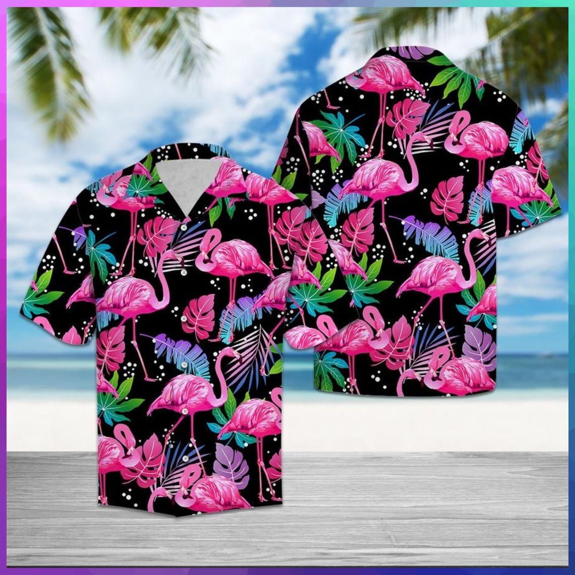 Flamingo Leaf Summer Hawaii Shirt Made In Beach Shirts Gift Friend Ha106579