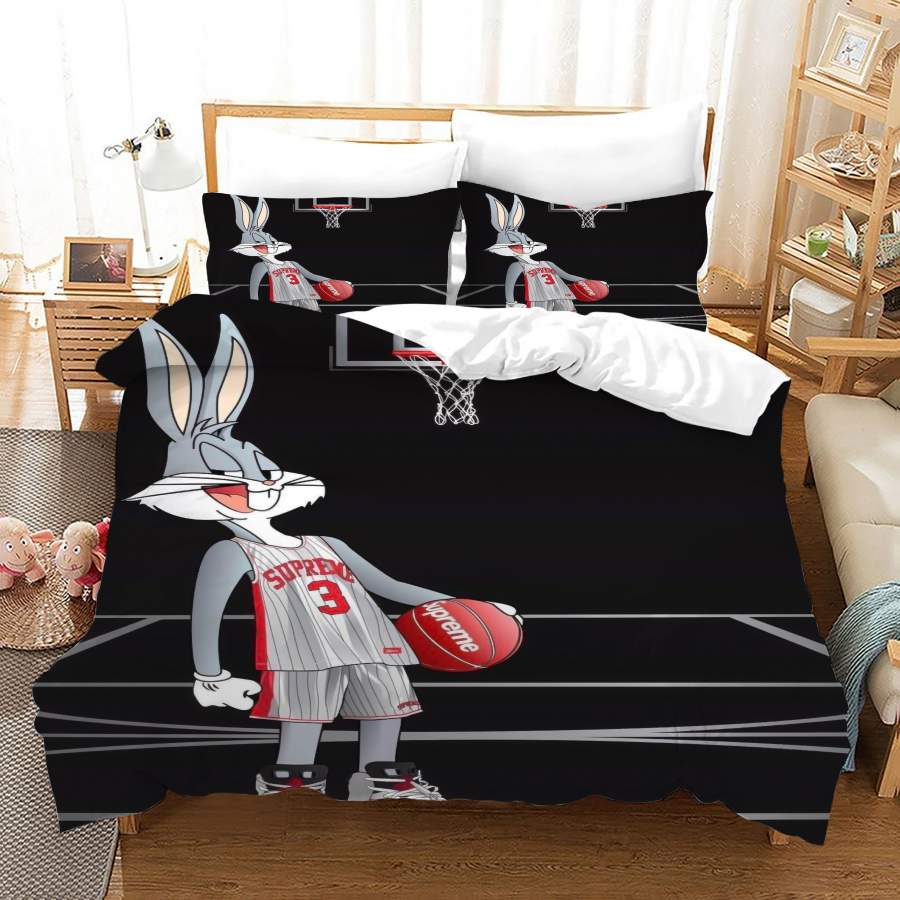 Looney Tunes Bugs Bunny #9 Duvet Cover Quilt Cover Pillowcase Bedding Set Bed Linen Home Bedroom Decor