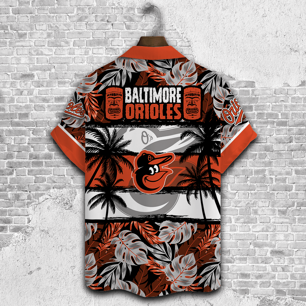 Baltimore Orioles Palm Tree Aop Hawaiian Shirt V22