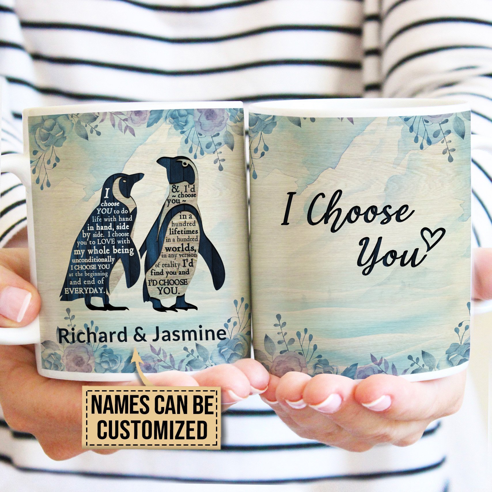 Personalized Penguin I Choose You Personalised Mugs, Custom Mugs, Travel Mug 11oz, 12oz, 15oz