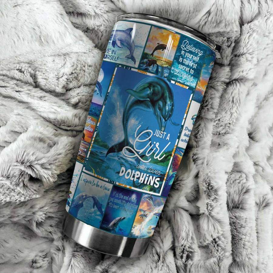 Dolphin Girl Ah1  Insulated Stainless Steel Tumbler Cup