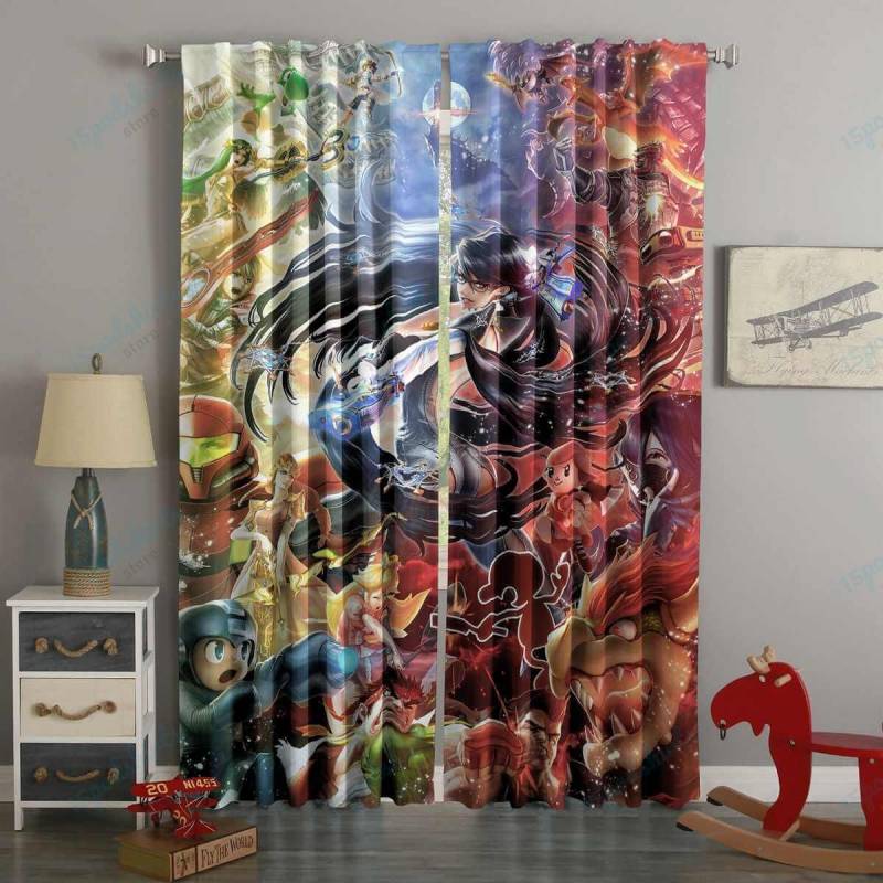 3D Printed Super Smash Bros Style Custom Living Room Curtains