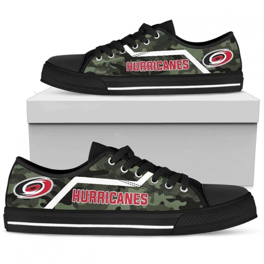 Simple Camo Carolina Hurricanes Low Top Shoes #777