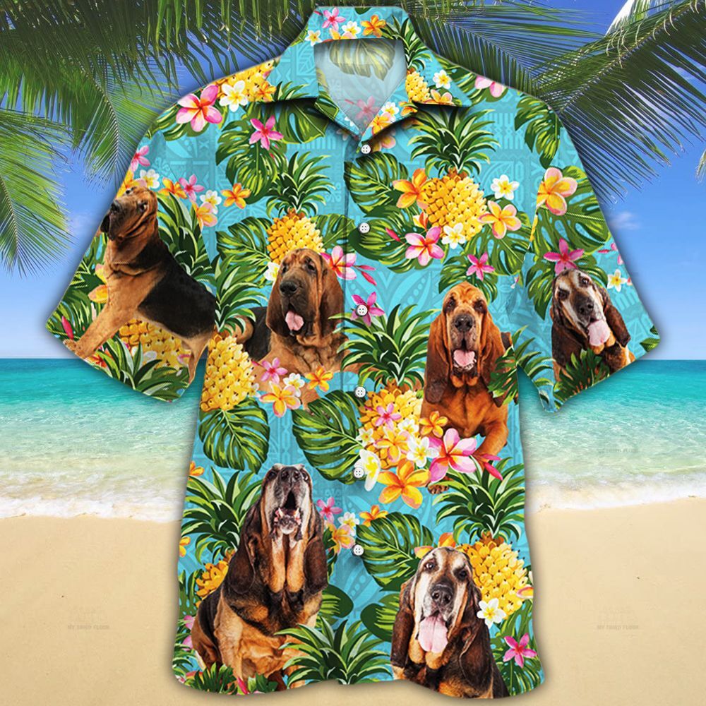 Bloodhound Dog Lovers Pineapple Hawaii Shirt Ha12536