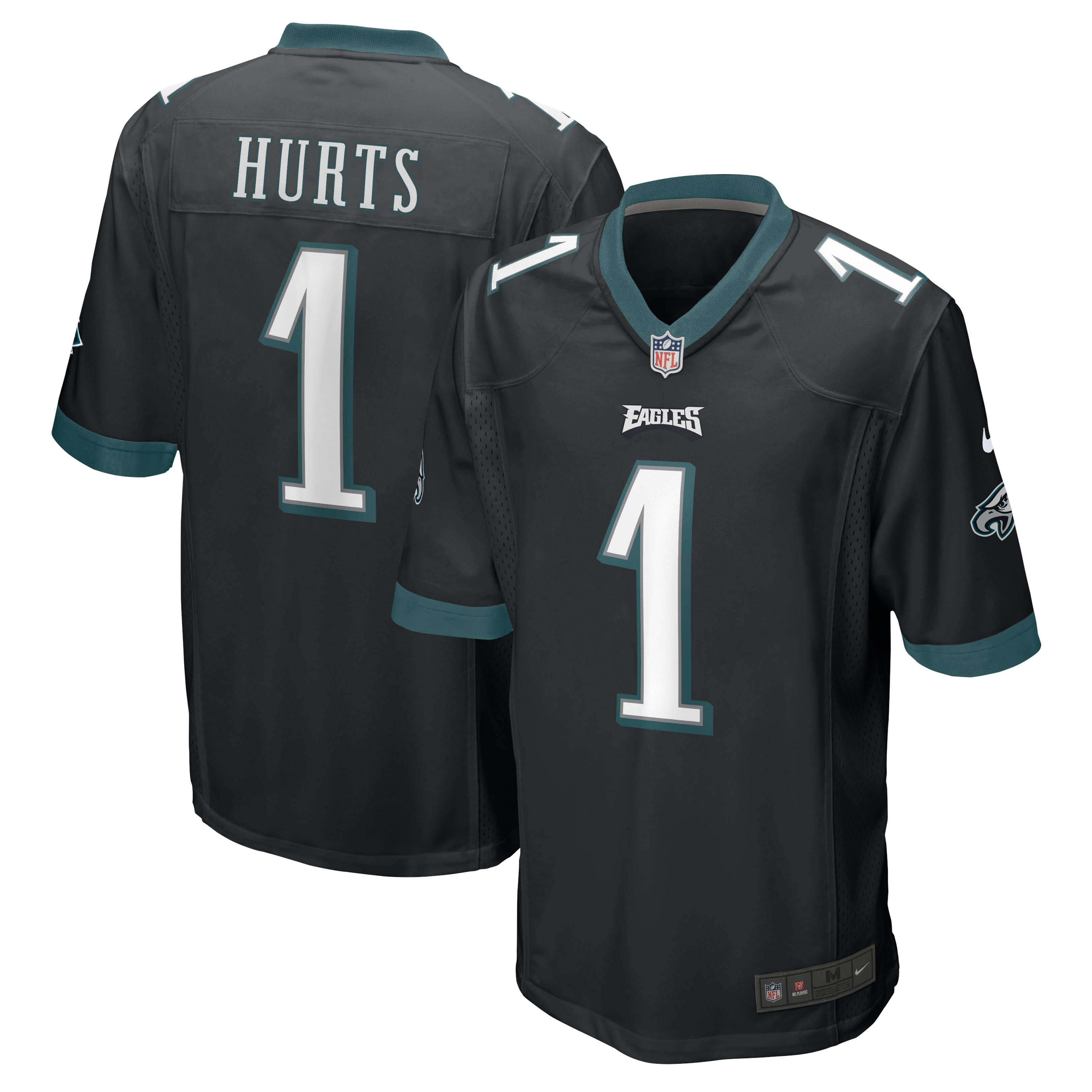 Men’s Philadelphia Eagles Jalen Hurts Black Game Jersey