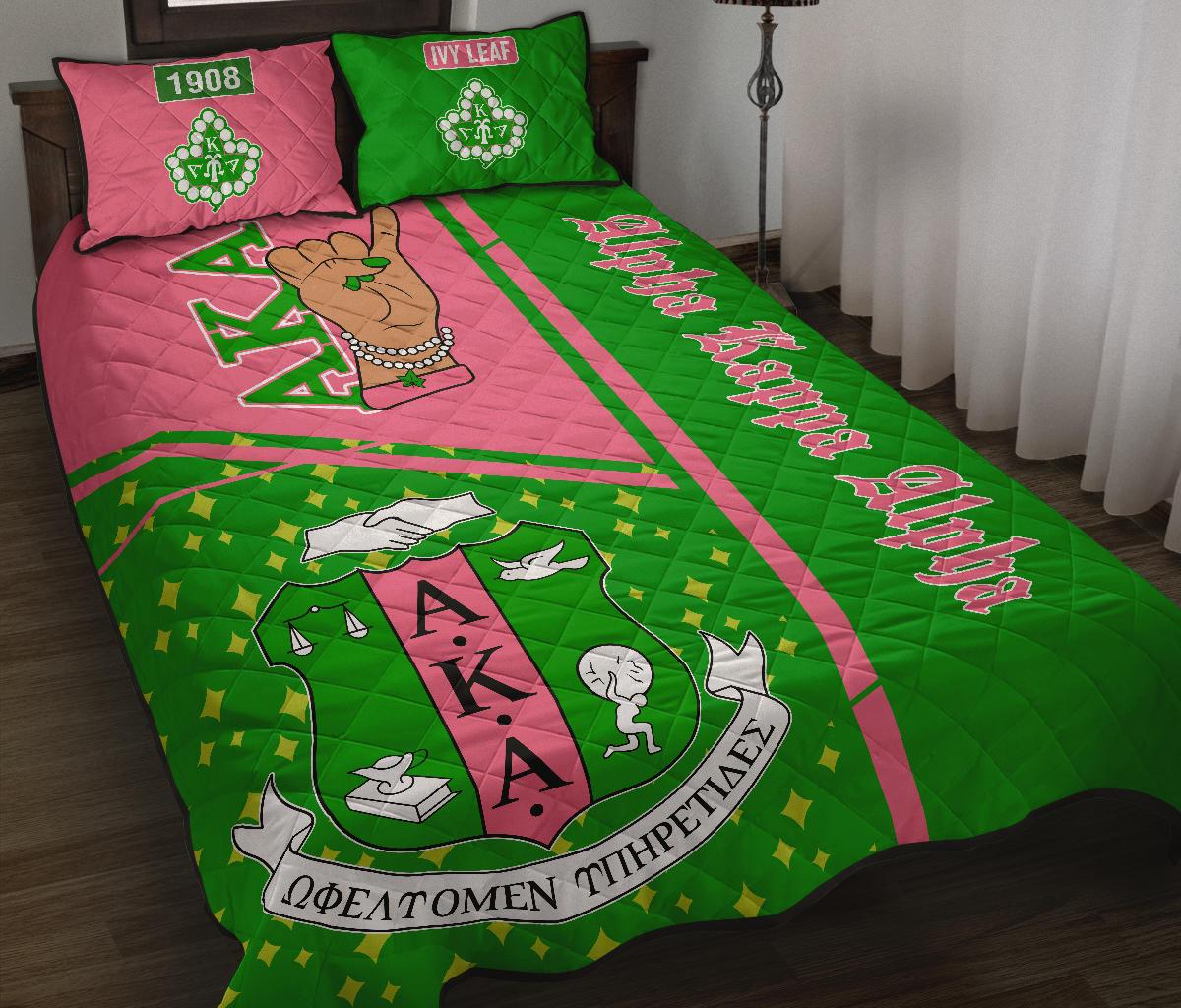 Alpha Kappa Alpha hand Sign Quilt Bed Set A31 – Annie Arts Shop