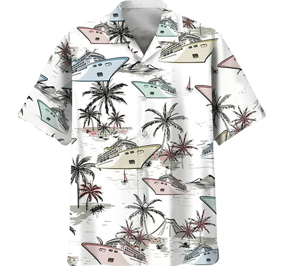 Cruise Coconut Beside Unknown Island Volcano Boat Hawaii Shirt For Men Women Ha39935