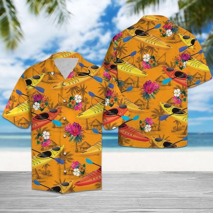 Kayak Tropical Flowers Hawaii Shirt Unisex Adult Ha77465