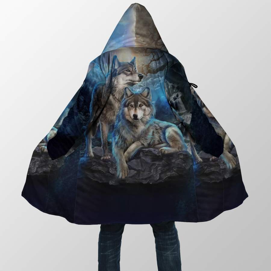 Wolf Hoodie T Shirt Cloak For Men and Women HAC220402