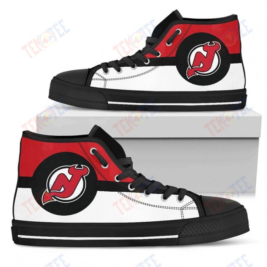 Mens Womens New Jersey Devils High Top Shoes Bright Colours Open Sections Great TMT928