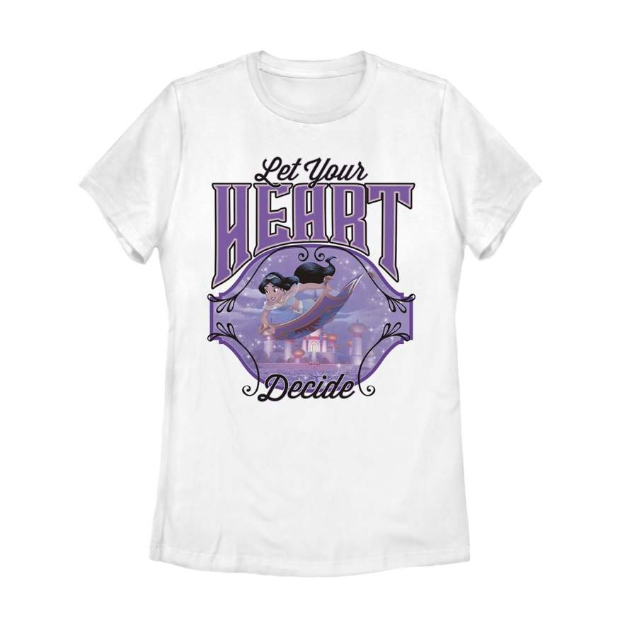 Aladdin Women’s Jasmine Heart Decide  T Shirt