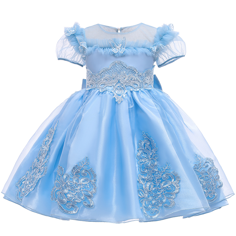 2020 Girl Cosplay Princess Dress Kids Prom Birthday Party Halloween Costume Children Christmas Dresses Girls Lace Bow Clothes alx