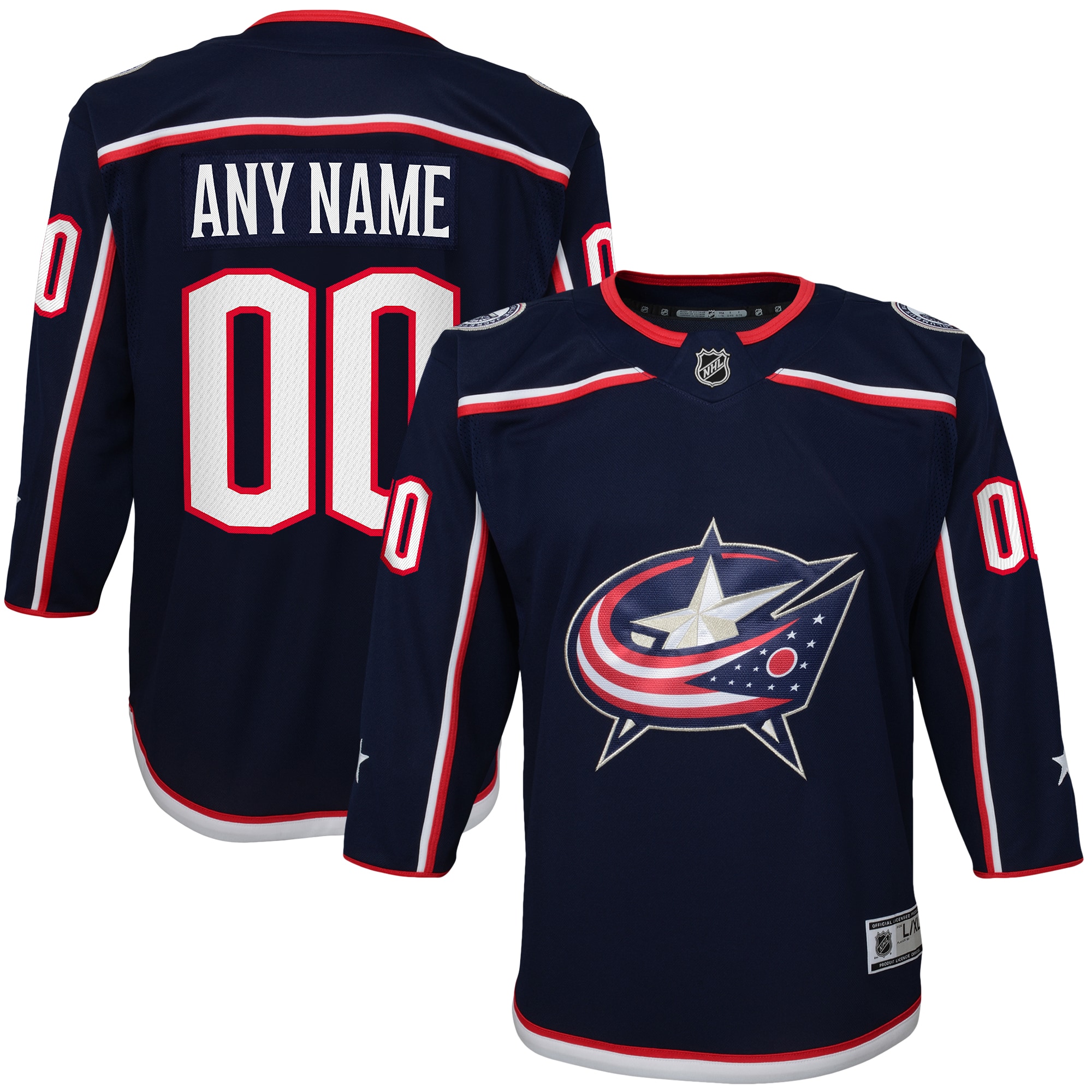 Columbus Blue Jackets Youth Home Premier Custom Jersey – Navy