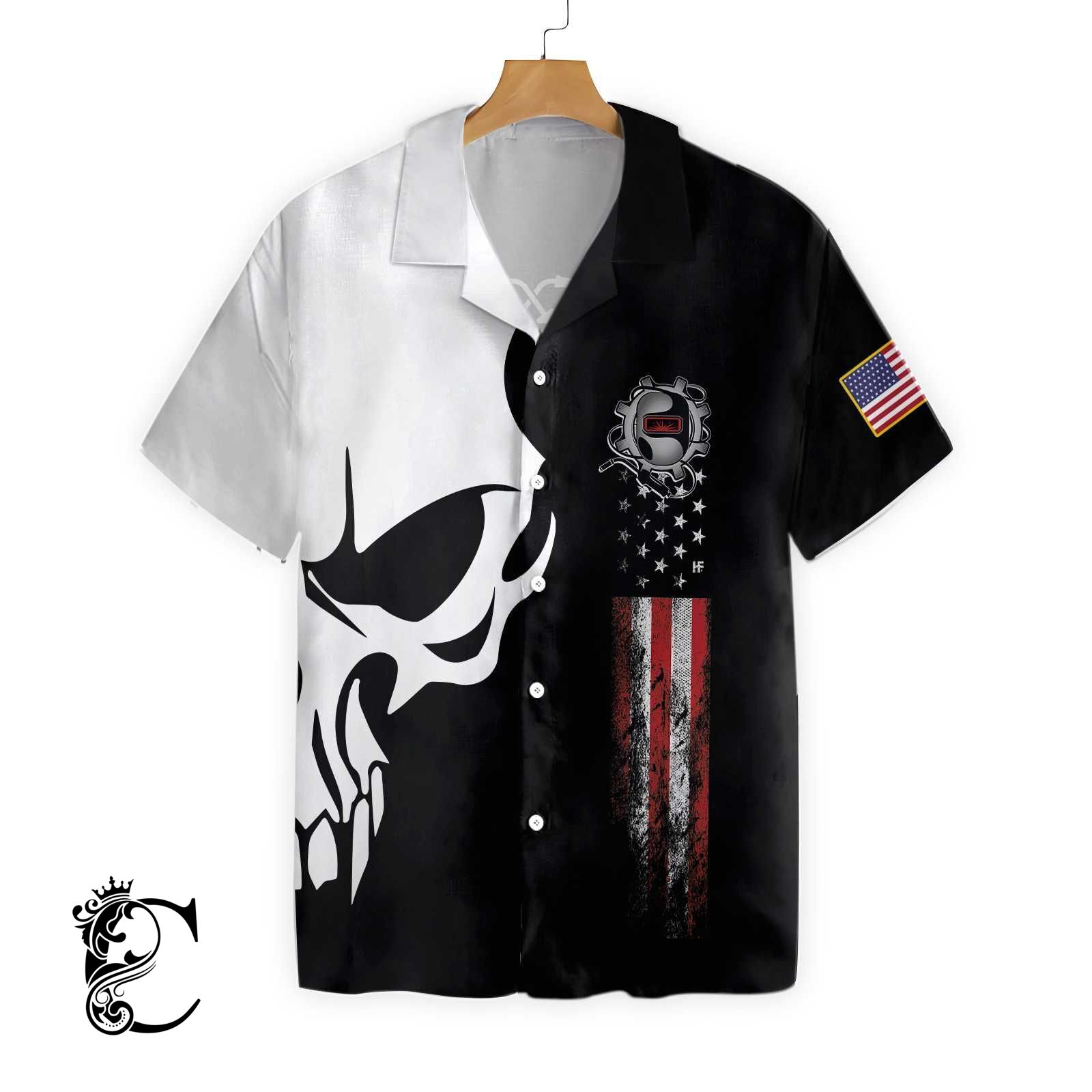 Welder Proud Skull Ez12 1702 Hawaiian Shirt