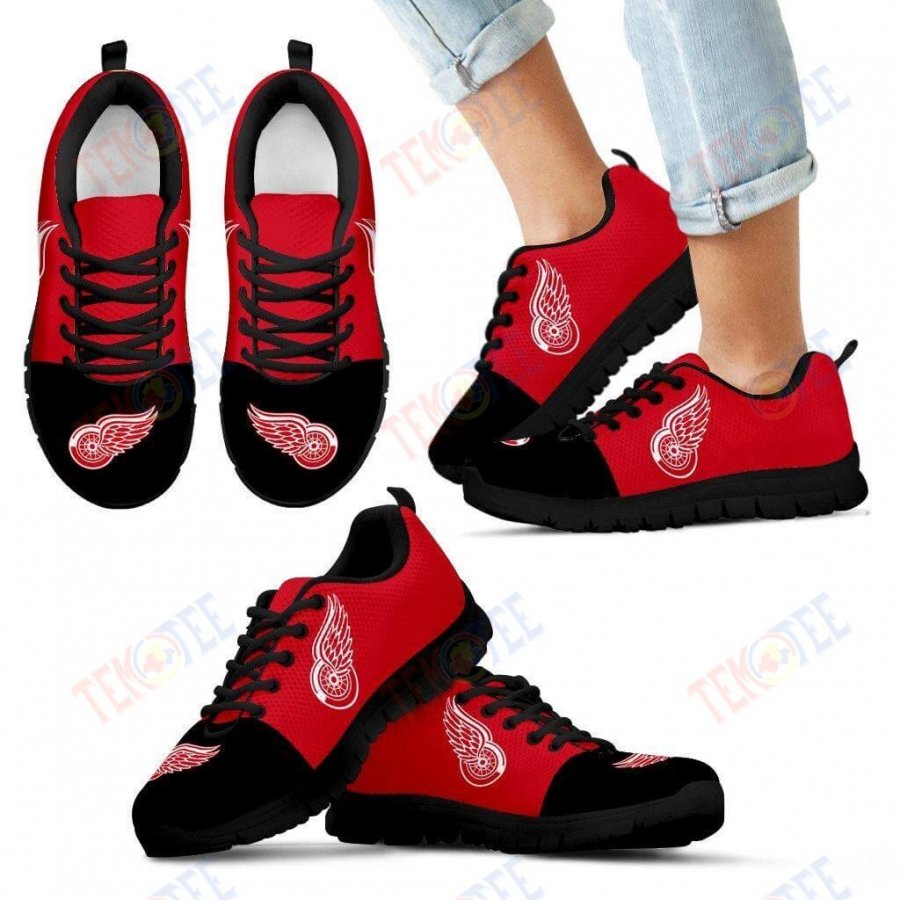 Mens Womens Detroit Red Wings Sneakers Two Colors Aparted Sneaker Running Shoes For Men Women TDT644