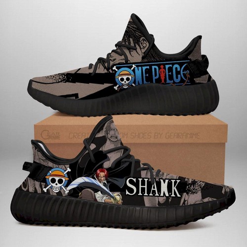 Best Red Hair Shank Yeezy Shoes One Piece Anime Shoes Fan Gift