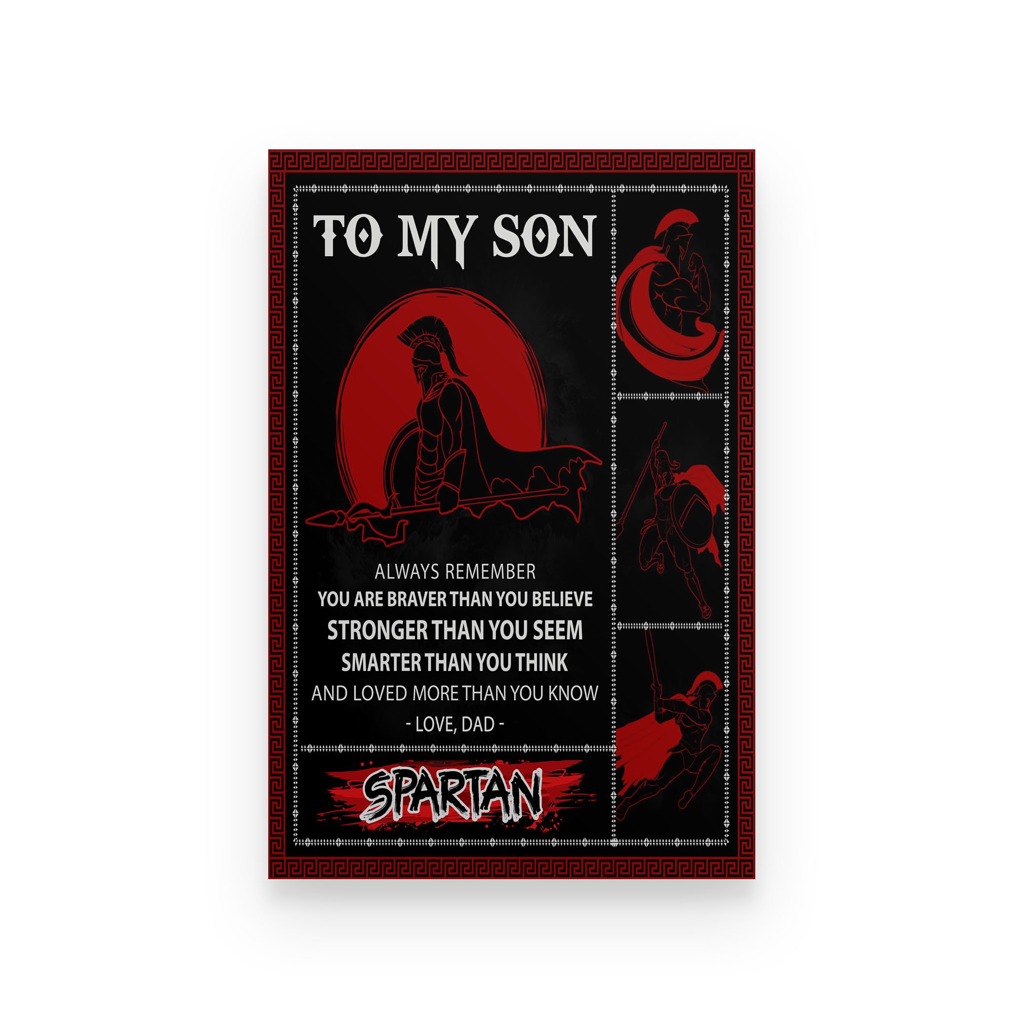 Spartan poster dad to son loved more than you know