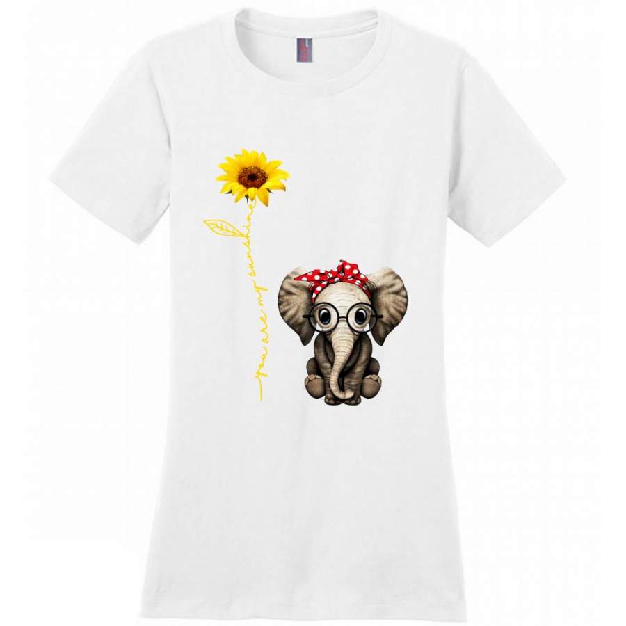 You Are My Sunshine Sunflowe Art Design, Safe The Elephant – District Made Women Shirt