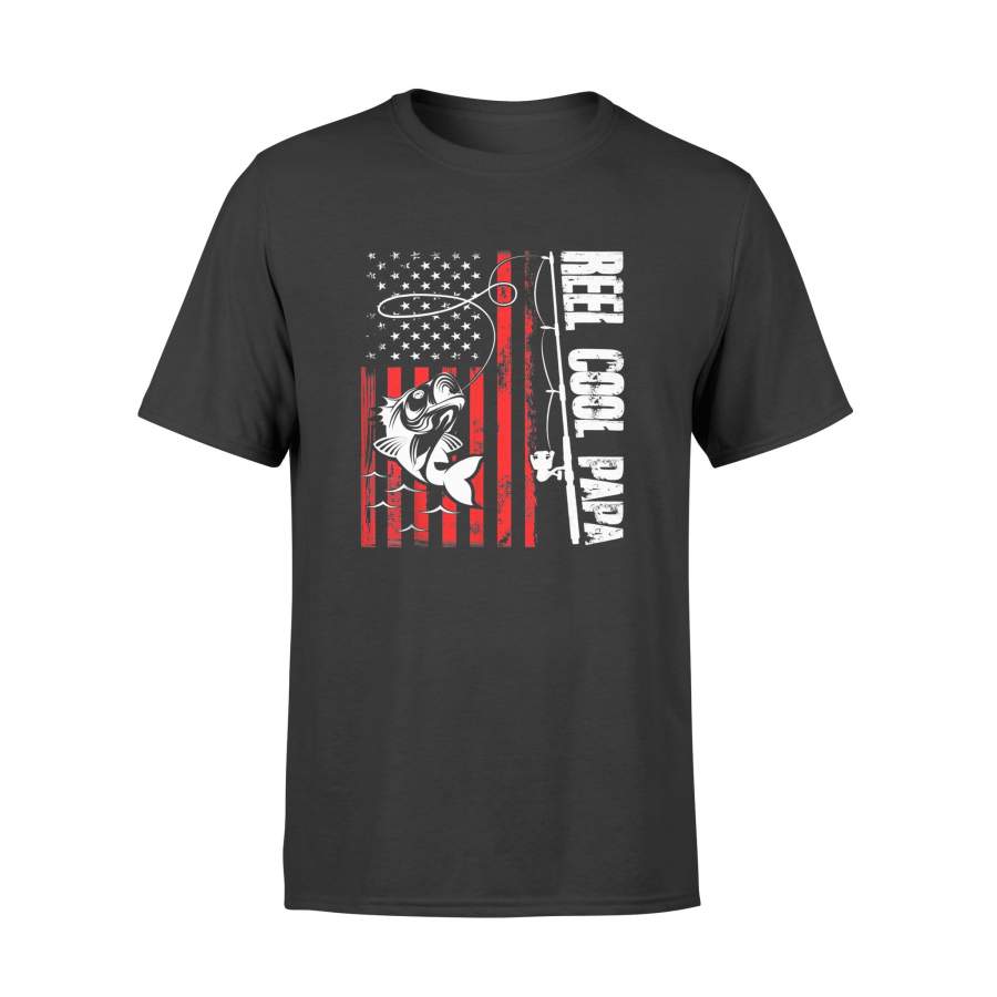 4th of July REEL COOL PAPA FUNNY TSHIRT – Standard T-shirt