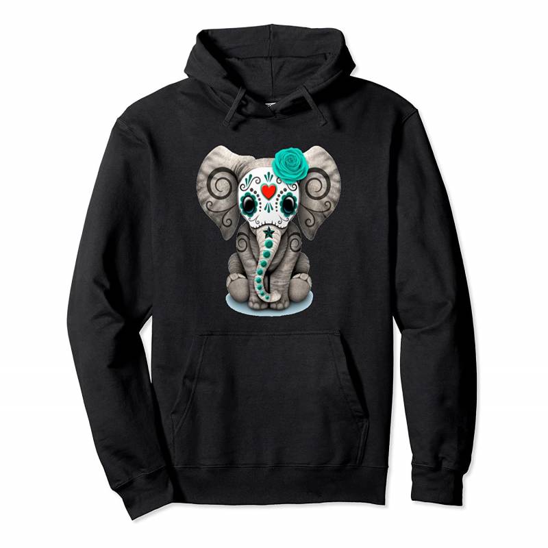 Sugar Skull Elephant Halloween Day Of The Dead Pullover Hoodie, T-Shirt, Sweatshirt, Tank Top, Racerback, Dolman