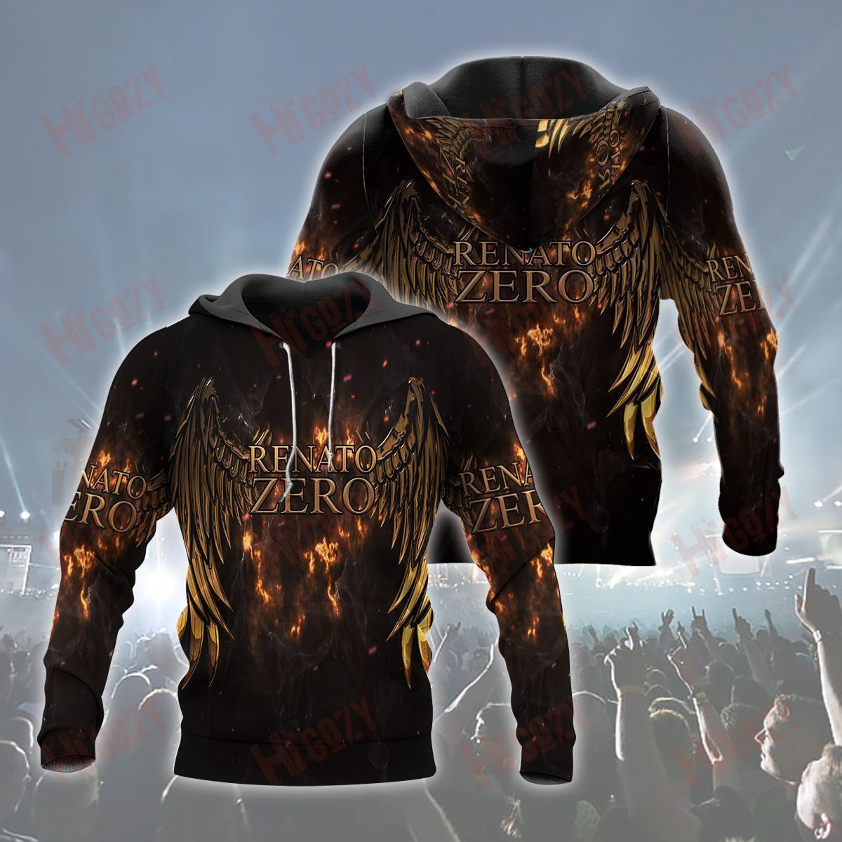 Baeelly™ Renato Zero Hoodie 3D All Over Printed Clothes – Mtr3