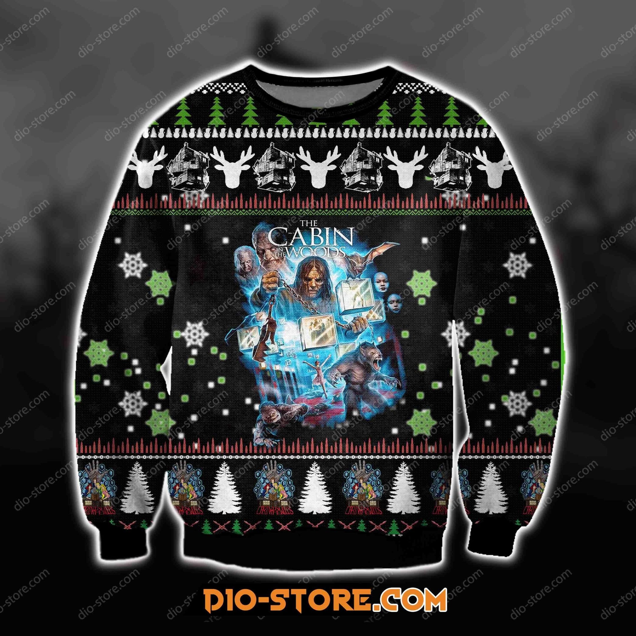 3D All Over Print The Cabin In The Wood Film Ugly Christmas Sweater 2021